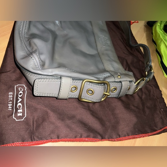 Coach Gray Patent Leather Bag - Picture 2 of 9